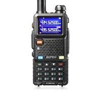 BAOFENG UV-5RM Plus Amateur Radio Multi-Band Walkie Talkie, Rechargeable Handheld Radio with Long Range, Frequency Copy, Airband, 2500 mAh Battery