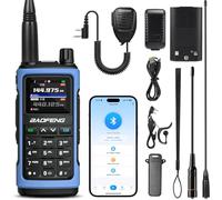 BAOFENG UV-7B Handheld Ham Radio, BT APP Programmable Two Way Radio with Aviation Receive, 1.77" Color Display, 1000CH, USB-C Charging, Frequency Copy & Flashlight, Speaker Mic for Camping