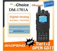 Baofeng Walkie Talkie DM-1701A DMR Dual Mode Analog and Digital Radio Tier 1&2 Dual-Time Slot DM1701 Ham Dual-Band DM-1801 DM-5R Standard Package