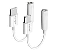 BaoFengYan 2 Pack USB C to 3.5mm Headphone Jack Adapter, Type C to AUX Audio Dongle with DAC Chip, Hi-Fi Sound Converter Compatible for iPhone 15, Galaxy S8, Google Pixel, iPad Pro