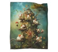 BaoFFF Cute Mouse Blanket Oversized Warm Adult Super Soft Blanket With Soft Anti-pilling Flannel For Adults & Kids 3D Print 40x50inch(100x130cm)