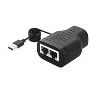 BaoFufc 1 to 2 Way RJ45 LAN Ethernet Networking Cable Female Splitter Connector Adapter Networking Distributor 1 to 2 Cable Rj45 1 Male to 2X Female LAN Ethernet Connector