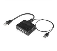 BaoFufc 100Mbps RJ45 LAN Ethernet Networks Distributor Splitter 1 Male to 3 Female Socket Port Adapter Cable Extender Cable Splitter Adapter Port Adapter Adapter Distribution Hub Connector Adapter