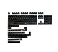 BaoFufc 142 Keys GMK Midnight Rainbow Keycaps PBT Dye Sublimation Keycap for Key Caps Enter 6.25U 7U Space 1.75U 2U S Gmk Keycaps Clone Black