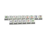 BaoFufc 15Pcs/Set Mahjong Keycap Dye Sublimation Keycap Mechanics Keyboard for Key Caps Keycap PBT OEM Profile for Key Cap Key Caps Covers Cute