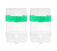 BaoFufc 2 Pack Automatic Budgie Cage Water Dispenser Cage Accessories Clear Food Container Mess Free Cage Water Feeder