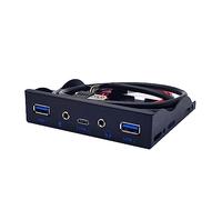 BaoFufc 3.5" Type C USB 3.0 5 Ports Front Panel Computer Case Optical Drive Expansion Motherboard Type-E A-Key 19in Front Panel Hub 3.5