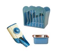BaoFufc 3pcs Hay Feeding Rack for Small Pet Hanging Hay Feeder Cage Food Bowl Automatic Feeder Hay Rack for Chinchillas Cage Accessory for Small Animals
