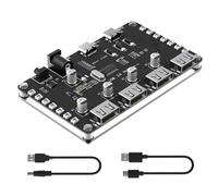 BaoFufc - 4 Port USB HUB 2.0 Adapters, USB Splitter Multiple Extenders with Colorful LED Light 3528 for Computer and Laptops, Home Use