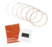 BaoFufc 6Pcs Folk Guitar Carbon Steel Core Strings Classical Strings Replacement 6-String Guitar Strings Perfect Intonation Acoustic Guitar Strings Folk Guitar Steel String