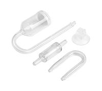BaoFufc Aquarium CO2 Diffuser Kit Clear for Easy to Install Size with Suction Cup, Control Crystal U Shape, Aquarium Small CO2 Diffuser Kit, White