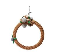 BaoFufc Bird Perch Parrot Swing Stand Chewing Toys Hanging Cotton Rope Cage Toy for Small Finches Budgies Macaws Love Birds Cotton Rope Perches for Bird Cages, Light brown