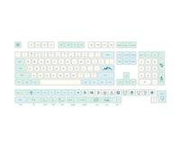 BaoFufc Blue Keycaps 125Keys XDA Height PBT Keycaps Sublimation for Mechanical Keycaps Switches Keycap Blue Keycaps