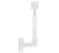 BaoFufc Clear Aquariums Skimmer with Transparent Pipe Spin Surface Inflows Outflows Water Plant Tank Filter Fish Tank Oil Flim Remover