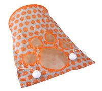 BaoFufc Collapsible for Cat Tunnel Toys Interactive Pet Tubes with Fun Crinkle Peep Hole Design for Small for Cat D Collapsible Tunnel Cat Toy Interactive Cat Toy Crinkle Multi Way Tube Toy, lemon