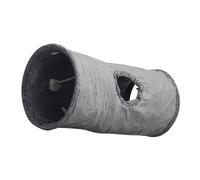 BaoFufc Cute Cat Tunnel Tube Foldable Plush Foldable Cat Toy Indoor Tunnel Spring Game Hideout Foldable Tunnel Cat Large Gray Small