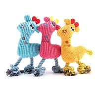 BaoFufc Cute Rope Giraffe Dog Toy with Rope Body and Stuffed for Head for Puppy Gift Dog Chew Toys for Puppy Interactive Plush Rope Dog Toy