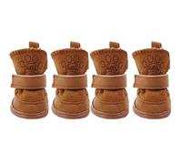 BaoFufc Dog Boots for Snow and Ice Dog Snow Boots Pet Winter Shoes Pet Snow Boots Small Dogs Non-Slip Dog Shoe Pet Outdoor Shoes Dog Boots for Snow, Brown-Number 5