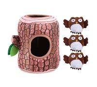 BaoFufc Dog Interactive Toys Squeak Plush Animal Stuffed Chew Toy for Small to Dogs Animals-Shape Dog Toy Plush Squeaky, Tree Hole Owl