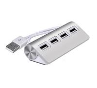 BaoFufc Fast Data Transfer USB2.0 4-Port Splitter Hub for PC Mobile Portable Design 88X39X22mm Aluminum USB Adapters