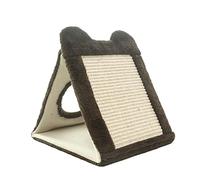 BaoFufc for Cat Scratching Mat for Indoor Cats Sisal Scratcher Triangular Foldable Kitten for Play Toy with Plush Pom P Cat Scratch Board Sisal