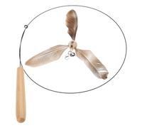 BaoFufc Handheld Cat Wand Toy Interaction Cat Teaser Wand Toy Pet Cats Teasing Toy Boredom Cat Feather Toy Indoor Kitten Toy Cat Toy Flying Feather Cat