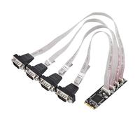 BaoFufc M.2 M+B Key to 4X RS232 Serial Adapter Card M.2 Expansion Card 4 Port Serial RS232 M.2 Controller Card for Desktop PC Multiple RS232 Ports