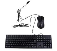 BaoFufc Mechanical 104 Keys Keyboard & Small Portable Mouse Gaming USB Keyboards (Black Keyboard & Mouse Set) Flat Quiet 104 Keys Keyboard Portable Mouse Compact Full Size Sleek Design