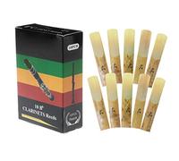 BaoFufc Pack Of 10 Pieces Clarinet Reeds Strength 1.5/2.0/2.5 Traditional Flat Clarinet Reeds Clarinet Bamboo Reeds Violin Model Ornaments Musical Instrument Stringed Instruments Violin Parts Musical