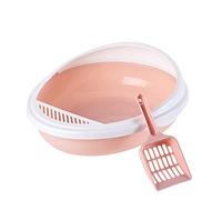 BaoFufc Pet for Cat Kitty Open Top Litter Box with Shield and Scoop Semi-Closed Anti Litter Splashes Removable Design Easy to Cl Cat Litter Box Anti-Splash