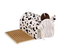 BaoFufc Pet Plush Tunnel Hidden Tunnel Play Tube Toy with Detachable Mat Small Hamster Winter House Hidden Tunnel Small Hamster Milk Cow