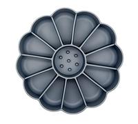 BaoFufc Pet Slow Eating Feeder Cute Sunflower Shape Dog Bowl with Waterer Treat Feeder with Suction Cup Pet Slow Feeder Wet Food, Gray