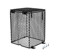 BaoFufc Reptiles Heat Lamp Guard with 4 Screws Amphibians Heating Bulbs Mesh Cover Anti-Scald Lamp Cover Cylinder & Square Shape Heat Lamp