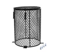 BaoFufc Reptiles Heat Lamp Guard with 4 Screws Amphibians Heating Bulbs Mesh Cover Anti-Scald Lamp Cover Cylinder & Square Shape Heat Lamp