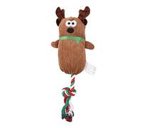 BaoFufc Squeaky Dog Toy Christmas Plush Dog Toy for Aggressive Chewer Interactive Squeaky Plush Chew Toy Stuffed Dog Toy Interactive Dog Toy for Small Dog Boredom, Elk