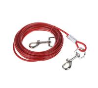 BaoFufc Tie-Out Cable Steel Wire Tie-Out Leash Double Metal Clamps for to Large Pet Dogs for 3m/5m/10m Optional Pet Leash Extendable 5m