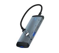 BaoFufc USB C Hub 5 in 1 Aluminum Type C Dock Station to 3.5mm/USB3.0/PD Charging Port Splitter Hub for PC Laptops Computer 5 in 1 Docking Station