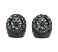 BAOFUYA 2Pcs Hiking Wrist Compass, Outdoor Survival Camping Learning Compass with Watch Strap Hole for Boating Camping