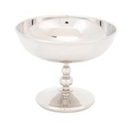BAOFUYA 304 Stainless Steel Ice Cream Cup, Anti Corrode Material European Stylish Multiple Uses Footed Footed Snack Cup for Yogurt Salad Fruit Pudding