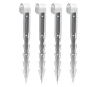 BAOFUYA 4pcs Trampoline Anchor Ground Pegs Tie Down Kit,Ground Anchor Screw in Spiral Trampoline Anchors for Sheds Carports Mobile Home