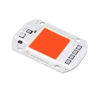BAOFUYA 50W Aluminum Board Chip LED Light Source, Super Bright COB LED Emitter for Indoor Plant Growth, Veg and Bloom with Blue, Red, Green Colors, AC220V, Full Spectrum, High-Grade (Red Light)
