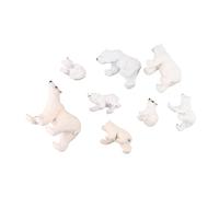 BAOFUYA 8 Detailed Hand -painted Bear Figures Toy Set for Children's Trade, Improvement in Attention and Insights for Animal Parties, Email Material That Is Suitable for Most Scenes