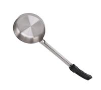 BAOFUYA A Spoonful Stainless Steel Sauce Multifunctional Multifunctional Spoon for Kitchen Cooking, for Pizza Soup, Food Assessment, Long Handle (Black 6oz (Scoop Without Holes))
