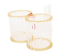 BAOFUYA Acrylic Circle -Cage Sprinkhaankooi for Grilling, Easy to Observe Small Animals, Light House for Exploring Outdoors (Double Grid)