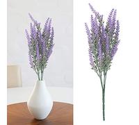 BAOFUYA Artificial Pink Heather Plants Indoor, Plastic Lavender Flower Bunch, Wedding and Home Office Decor for Elegant Touch (Purple)