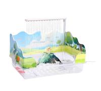 BAOFUYA Automatic Bird Bath Shower, Fountain USB Powered Shower for African Greys Cockatiels Lovebirds (Country Life Bath Tub)