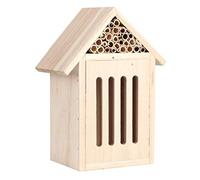 BAOFUYA Candlenut Wood Pollinator House Hotel: Bee House for Mason Bees Garden Decor Educational Outdoor Observation (Type C)