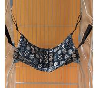 BAOFUYA Cat Cage Hammock, Hammocks Hanging Sleeping Bed Catio Accessories for Cats Ferret Puppy Rabbits Small Animals Cat Cage Hammock, Adjustable Strap Soft Hamster Accessories (Blue Head)