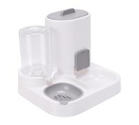 BAOFUYA Cat Feeder Jam-free Kibble Dispensing (Sliding Gray) | 2-in-1 cat food and water gravity feeder Auto refill Angled chute prevents jams 1600 ml gravity capacity Busy households