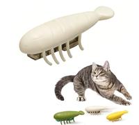 BAOFUYA Cat Interactive Teaser Toy, Funny Mini Moving Electric Interactive Cat Toy Heal Loneliness for Indoor Cats Kitten Play Exercise (Fish Beige)